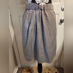 LOFT Gray Pleated Skirt